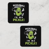 Funny-Pickleball Quadratische Visitenkarte (Vorne/Hinten)