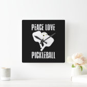 Funny Pickleball Quadratische Wanduhr (Zuhause)