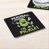 Funny-Pickleball Rechteckiger Pappuntersetzer (angewinkelt)