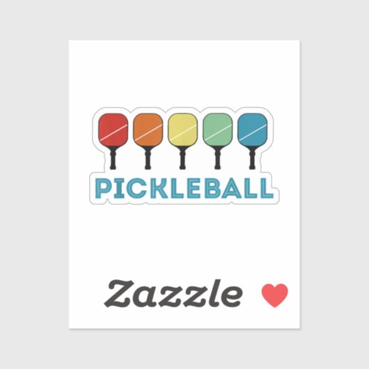Funny Pickleball Retro Vintag Aufkleber (Blatt)