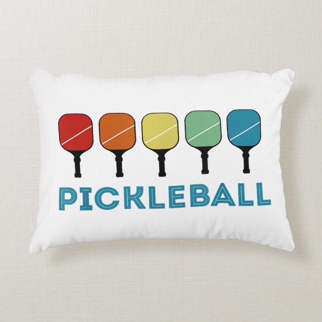 Funny Pickleball Retro Vintag Dekokissen (Vorderseite)