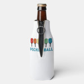 Funny Pickleball Retro Vintag Flaschenkühler (Flasche Rückseite)