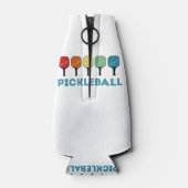 Funny Pickleball Retro Vintag Flaschenkühler (Rückseite)