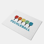 Funny Pickleball Retro Vintag Fußmatte (Schrägansicht)