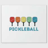 Funny Pickleball Retro Vintag Geschenkpapier (Flach)