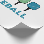 Funny Pickleball Retro Vintag Geschenkpapier (Ecke)