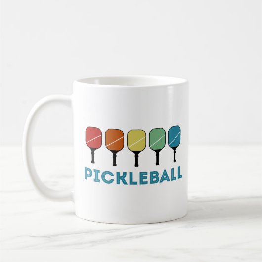Funny Pickleball Retro Vintag Kaffeetasse (Links)