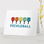 Funny Pickleball Retro Vintag Karte (Gelbe Blume)