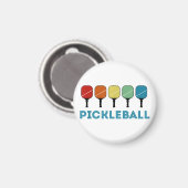 Funny Pickleball Retro Vintag Magnet (Vorderseite/Rückseite)