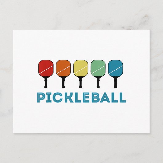 Funny Pickleball Retro Vintag Postkarte (Vorderseite)