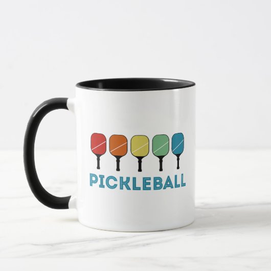 Funny Pickleball Retro Vintag Tasse (Links)