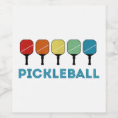 Funny Pickleball Retro Vintag Weinetikett (Einzelnes Label)