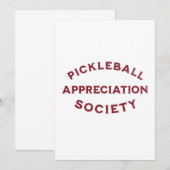Funny Pickleball Sprichwort Einladung (Vorne/Hinten)