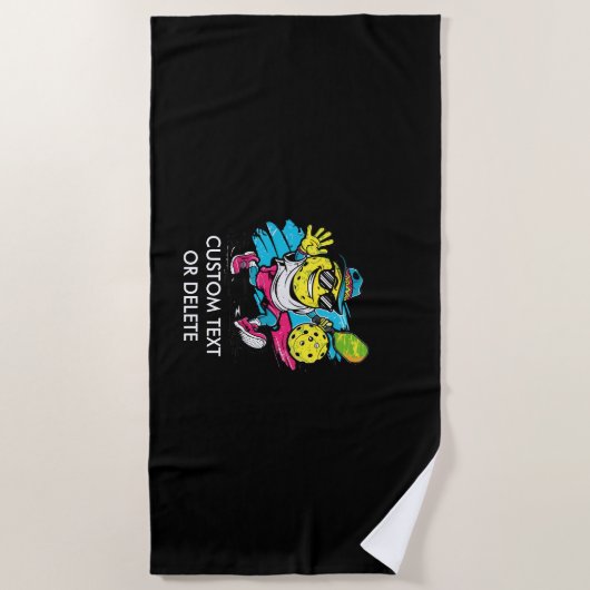 funny pickleball strandtuch (Vorderseite)