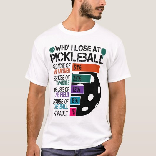 Funny Pickleball T-Shirt (Vorderseite)