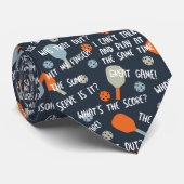Funny Pickleball Talk Ausreden Blue Orange Krawatte (Gerollt)