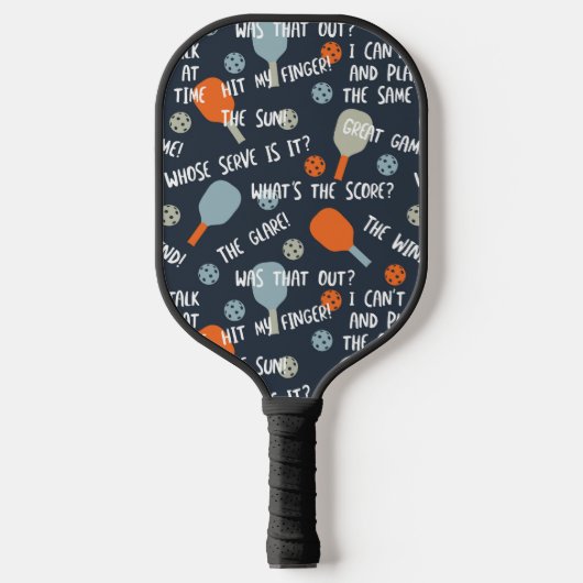 Funny Pickleball Talk Ausreden Blue Orange Schläger (Vorderseite)