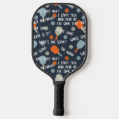 Funny Pickleball Talk Ausreden Blue Orange Schläger (Rückseite)