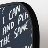 Funny Pickleball Talk Ausreden Blue Orange Schläger (Linke Seite)