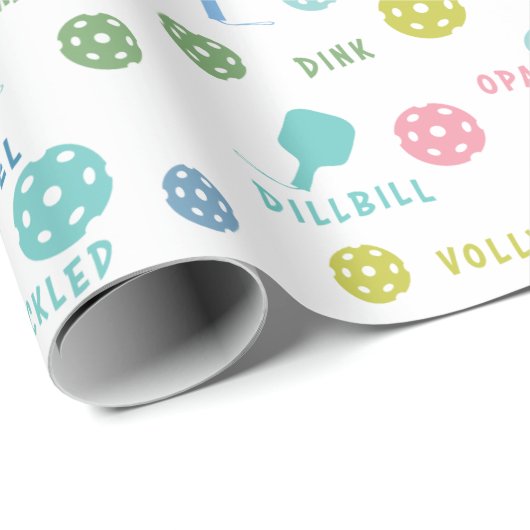 Funny Pickleball Talk Geschenkpapier (Rolleneckpunkt)