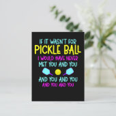 Funny Pickleball Team Quote Pickleball Player Postkarte (Stehend Vorderseite)