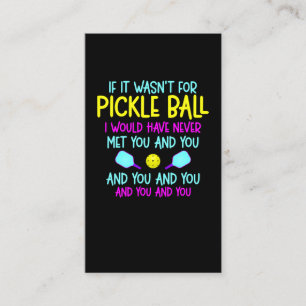 Funny Pickleball Team Quote Pickleball Player Visitenkarte