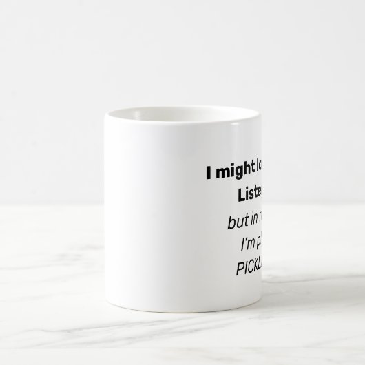 Funny Pickleball text Coffee Tasse von Deb Jeffrey (Mittel)