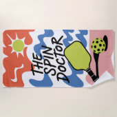 Funny Pickleball The Spin Doctor Beach Handtuch (Vorderseite)