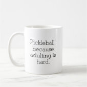 Funny Pickleball Typografie Einfach Minimalistisch Kaffeetasse (Links)