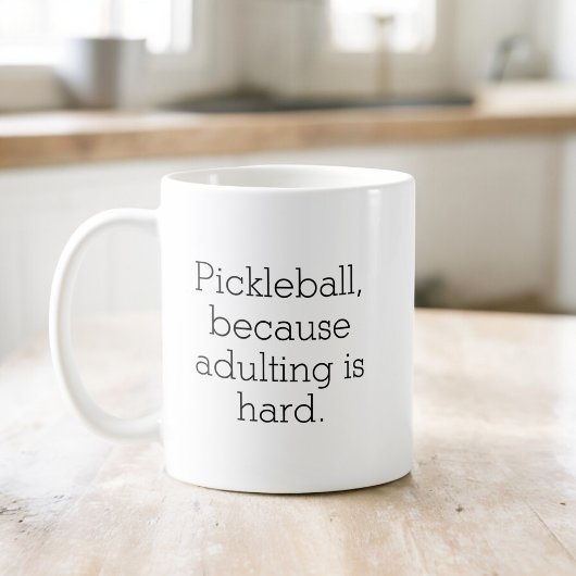 Funny Pickleball Typografie Einfach Minimalistisch Kaffeetasse