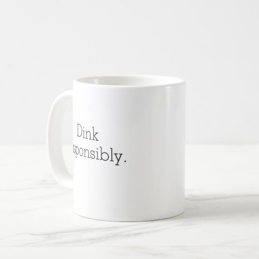 Funny Pickleball Typografie Einfach Minimalistisch Kaffeetasse (Vorderseite Links)