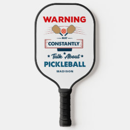 Funny Pickleball Typografie Personalisiert Name Schläger