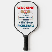 Funny Pickleball Typografie Personalisiert Name Schläger (Rückseite)