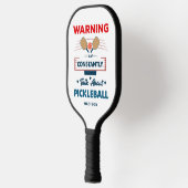 Funny Pickleball Typografie Personalisiert Name Schläger (Links)