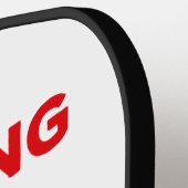 Funny Pickleball Typografie Personalisiert Name Schläger (Linke Seite)