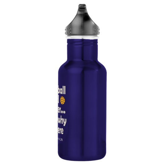 Funny Pickleball und Bier deshalb bin ich hier Edelstahlflasche (Rechts)