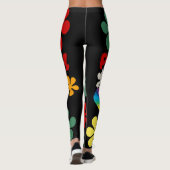 Funny Pickleball Vibes Retro Blume Art Leggings (Rückseite)