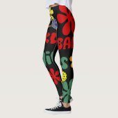 Funny Pickleball Vibes Retro Blume Art Leggings (Links)