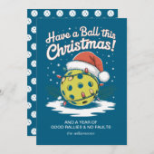 Funny Pickleball Weihnachten Lights Dein Gruß (Vorne/Hinten)