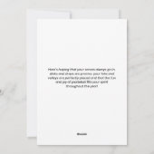 Funny Pickleball Weihnachtselfen, Custom Text Feiertagskarte (Rückseite)