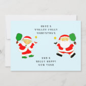 Funny Pickleball Weihnachtskarten Feiertagskarte (Vorderseite)