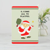 Funny Pickleball Weihnachtskarten Feiertagskarte (Stehend Vorderseite)