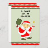 Funny Pickleball Weihnachtskarten Feiertagskarte (Vorne/Hinten)