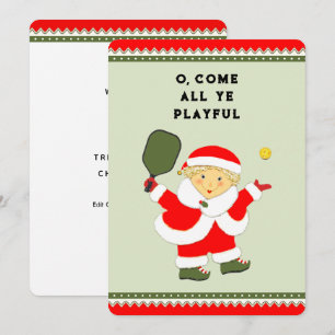 Funny Pickleball Weihnachtskarten Feiertagskarte