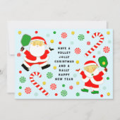 Funny Pickleball Weihnachtskarten Feiertagskarte (Vorderseite)