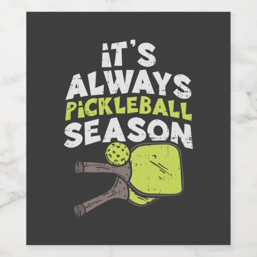 Funny Pickleball Weinetikett (Einzelnes Label)