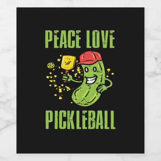 Funny Pickleball Weinetikett (Einzelnes Label)