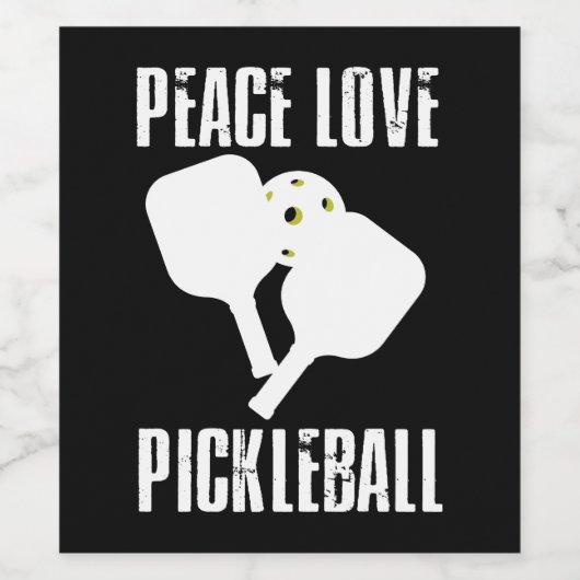 Funny Pickleball Weinetikett (Einzelnes Label)