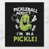 Funny-Pickleball Weinetikett (Einzelnes Label)