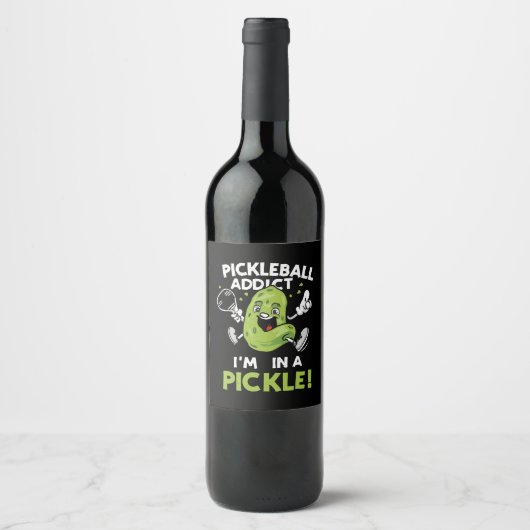 Funny-Pickleball Weinetikett (Vorderseite)